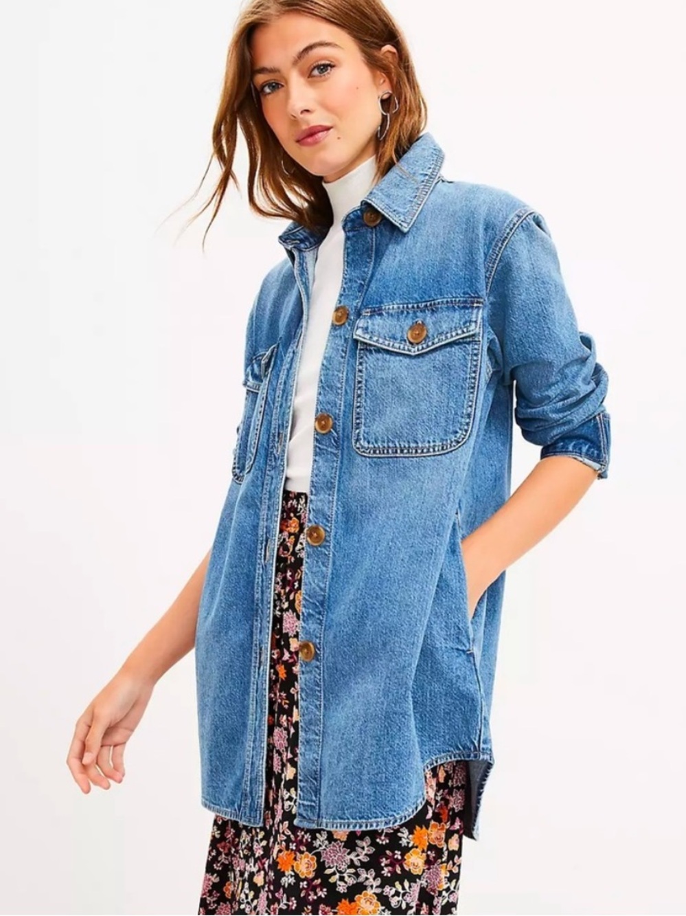 LOFT Denim Shirt Jacket